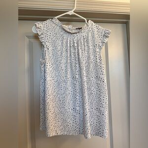 Adrianna Papell Black and White Dotted Blouse